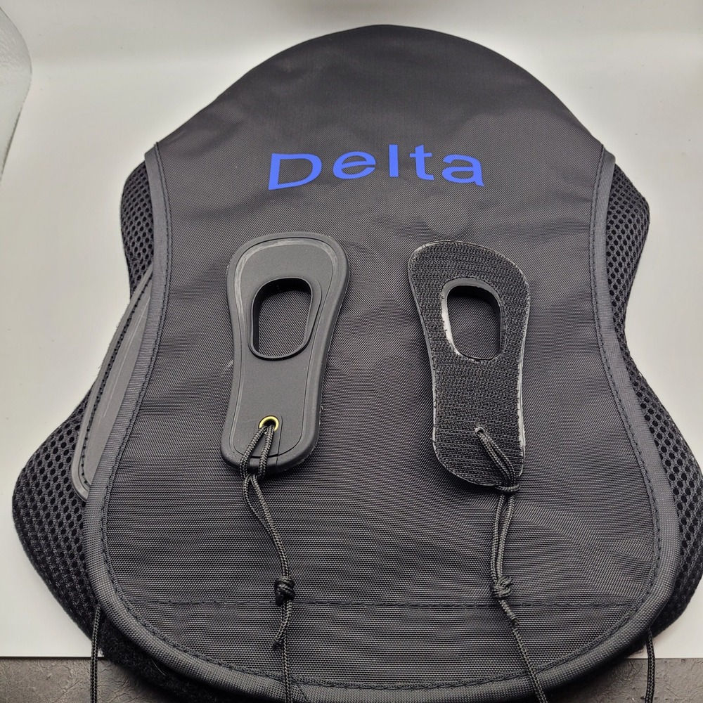 Delta Adjustable Back Brace Lumbar Support Belt Black Mesh Pulley System S-2XL